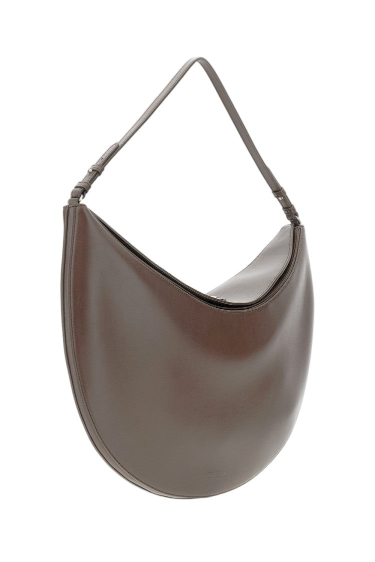 Jacquemus Half-Moon Calf Leather Shoulder Bag With Adjustable Strap