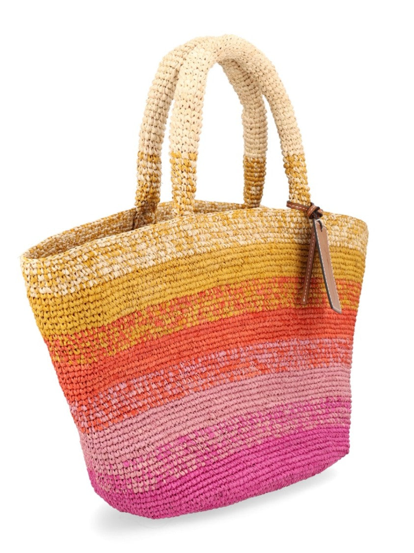 Manebi Multicolor Panier Gradient Striped Tote Bag