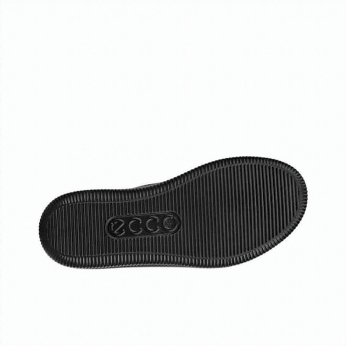 Ecco Minimalist Black Cowhide Leather Sneakers