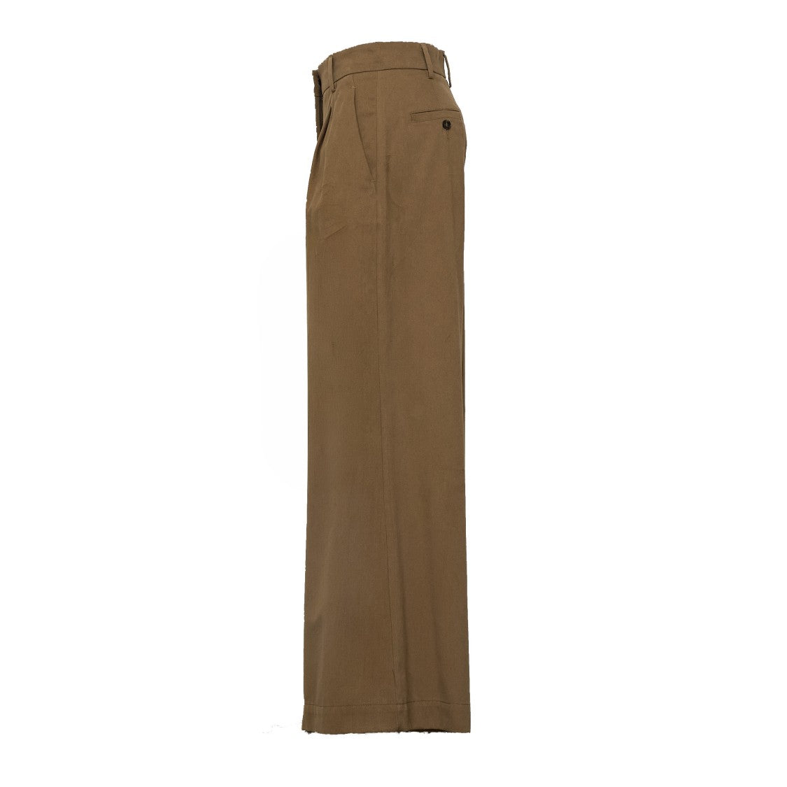 Max Mara Front Pleat High-Waisted Wide-Leg Cotton Pants
