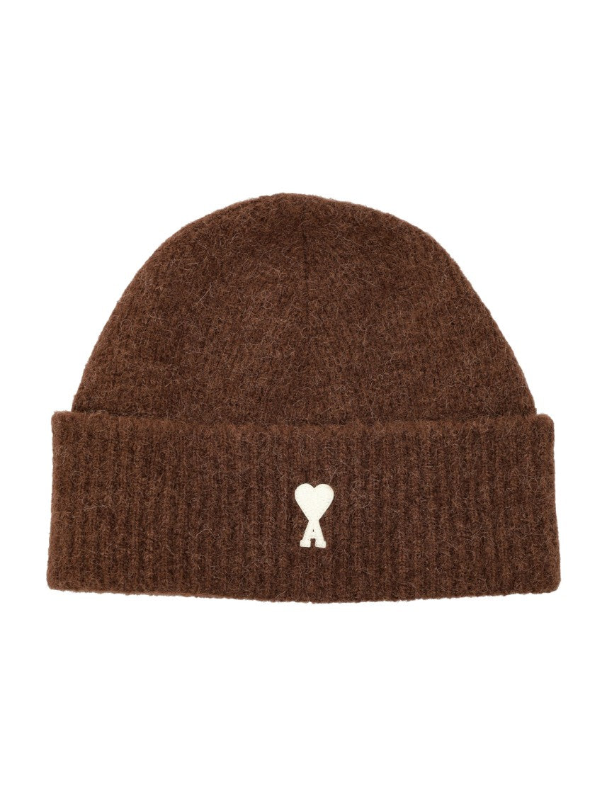 Ami Paris Ribbed Alpaca Beanie