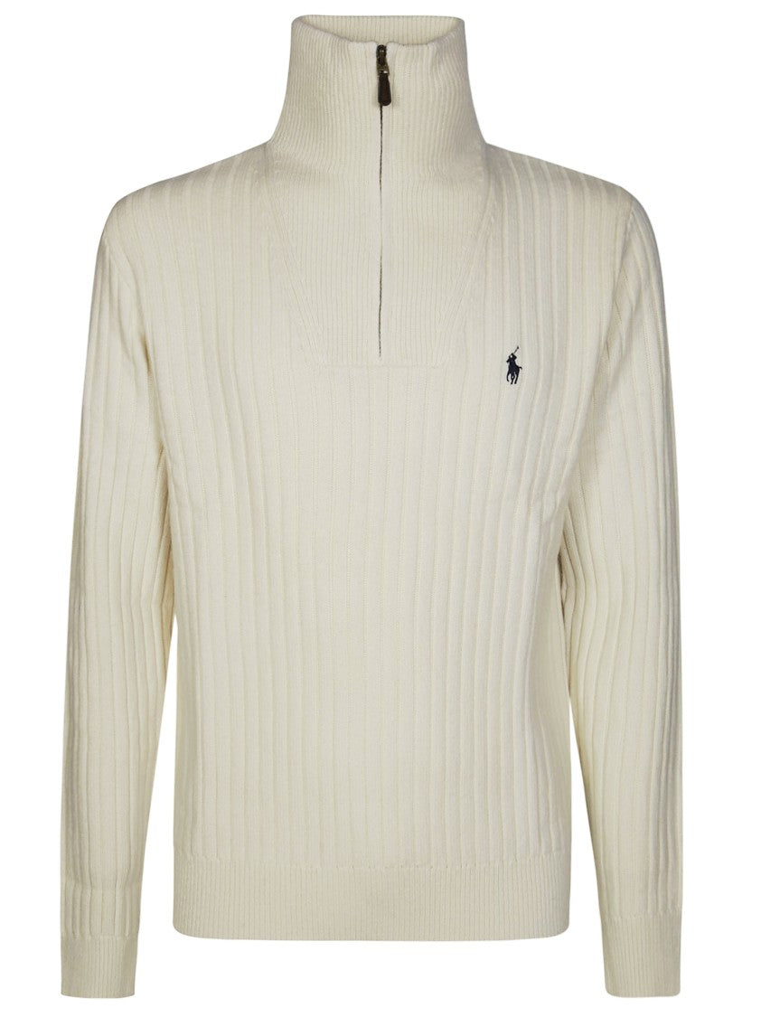 Polo Ralph Lauren Ribbed Knit Pullover With High Collar