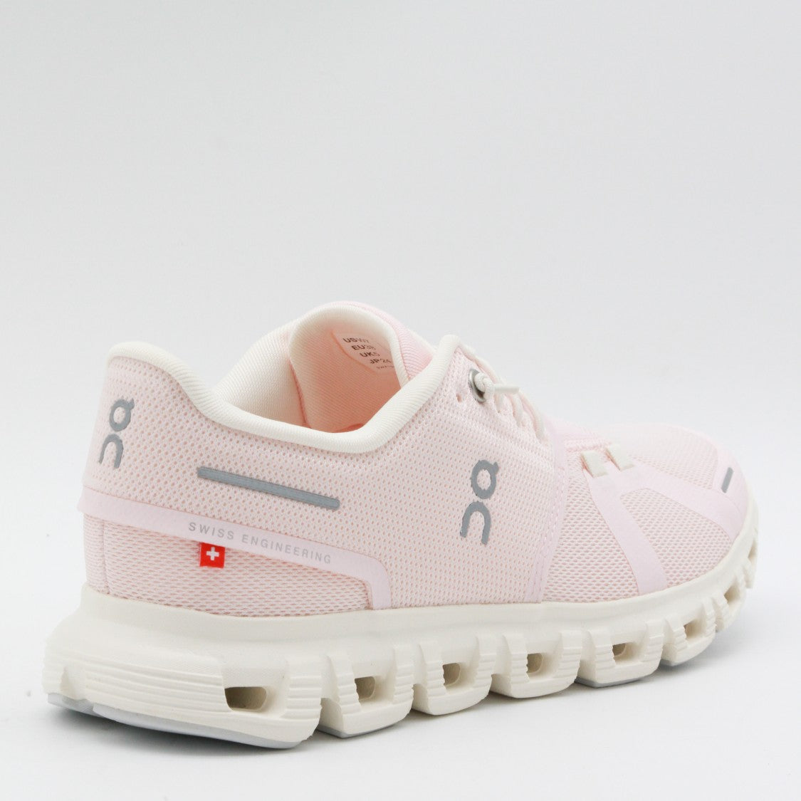 On Pastel Pink Mesh Sneakers With Reflective Accents