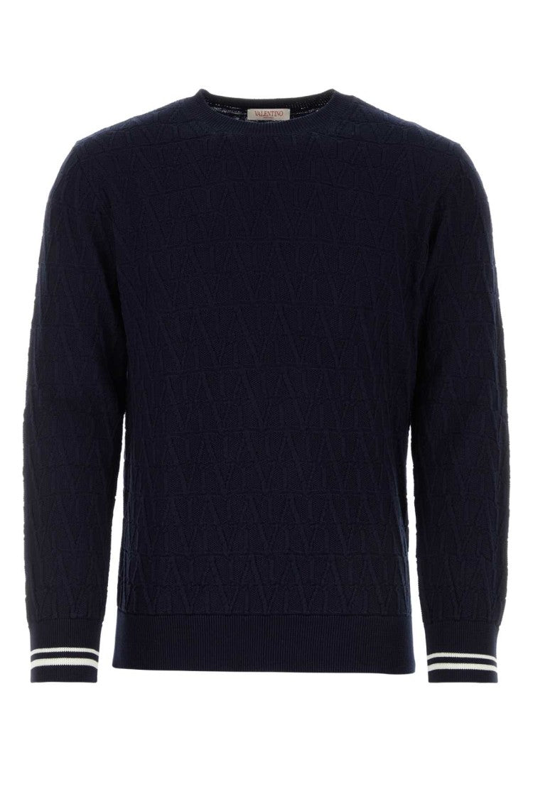 Valentino Garavani Dark Blue Cotton Sweater