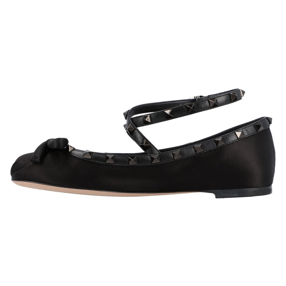 Valentino Rockstud Ballerinas Black