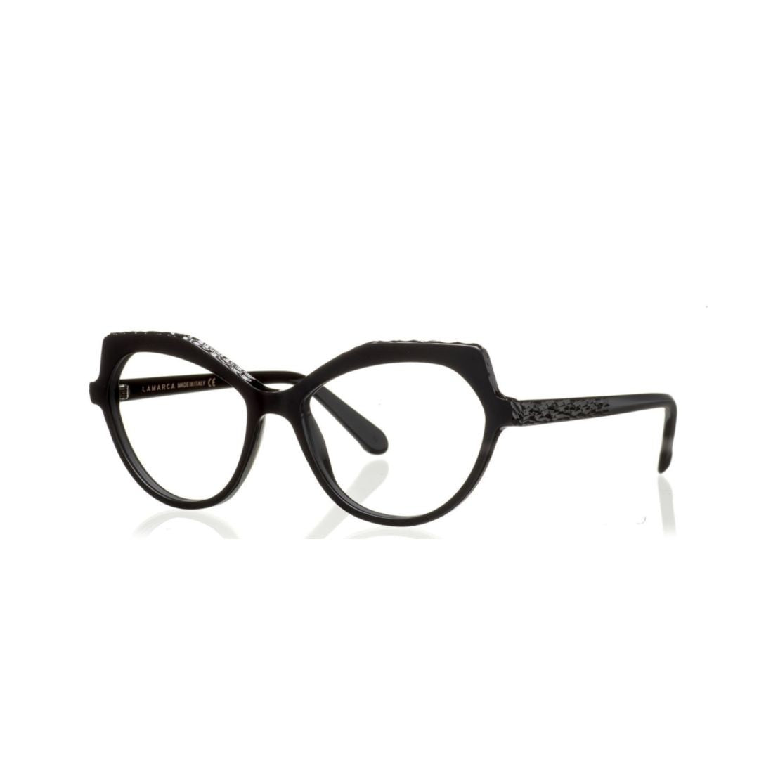 Lamarca Ceselli 123 Rounded Cat-Eye Acetate Eyeglasses With Textured Temples
