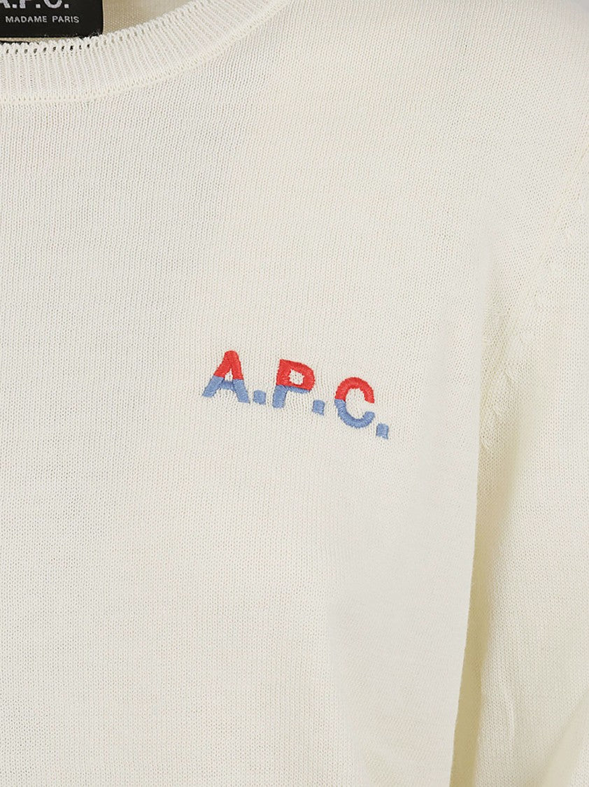 A.P.C. Relaxed Fit Pima Crepe Cotton Sweater