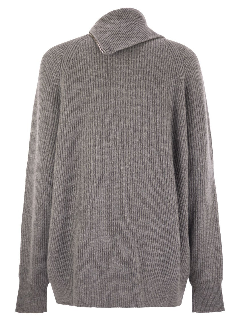 Sportmax Salpa - Cashmere-Blend Sweater With Zip