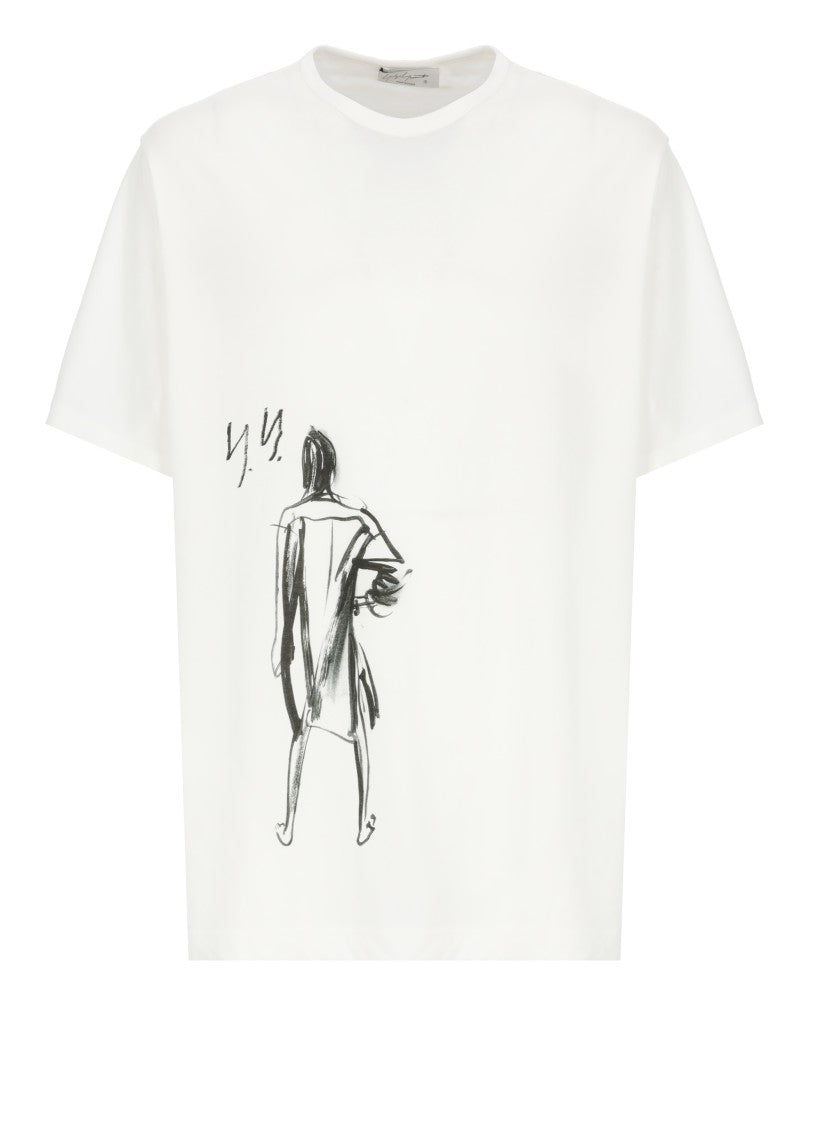 Yohji Yamamoto White Cotton T-Shirt