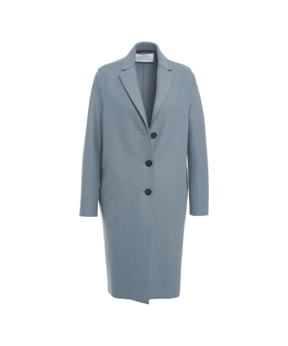 Harris Wharf London Ankle-Length Virgin Wool Coat With Classic Notch Collar