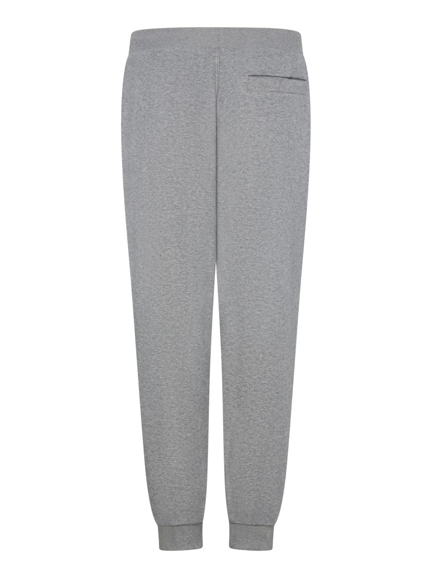 Zegna Tapered Grey Trousers With Elasticated Waistband