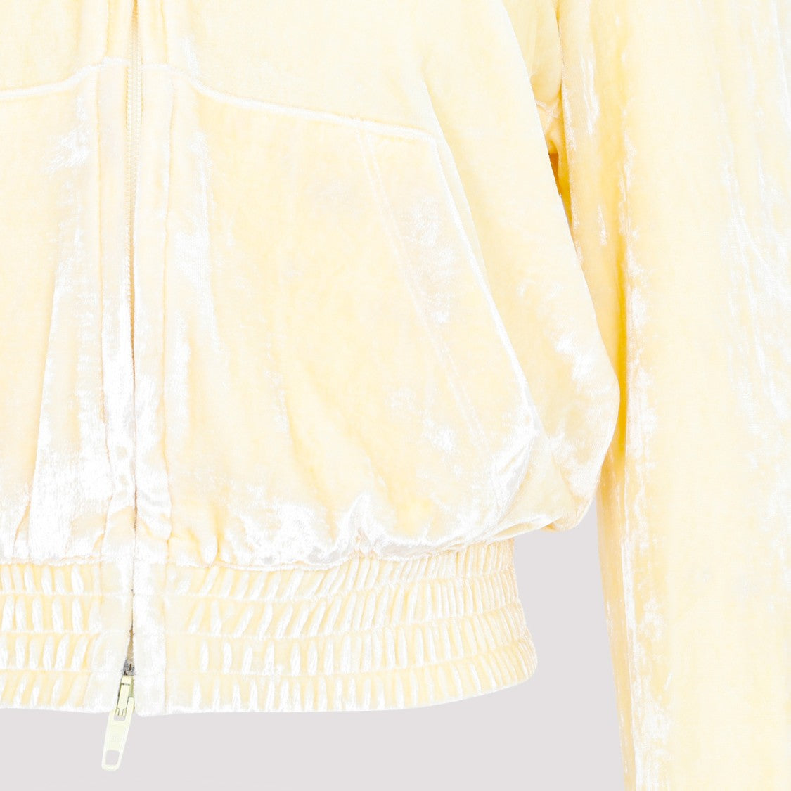 Balenciaga Fitted Zip-Up Cream Viscose Hoodie