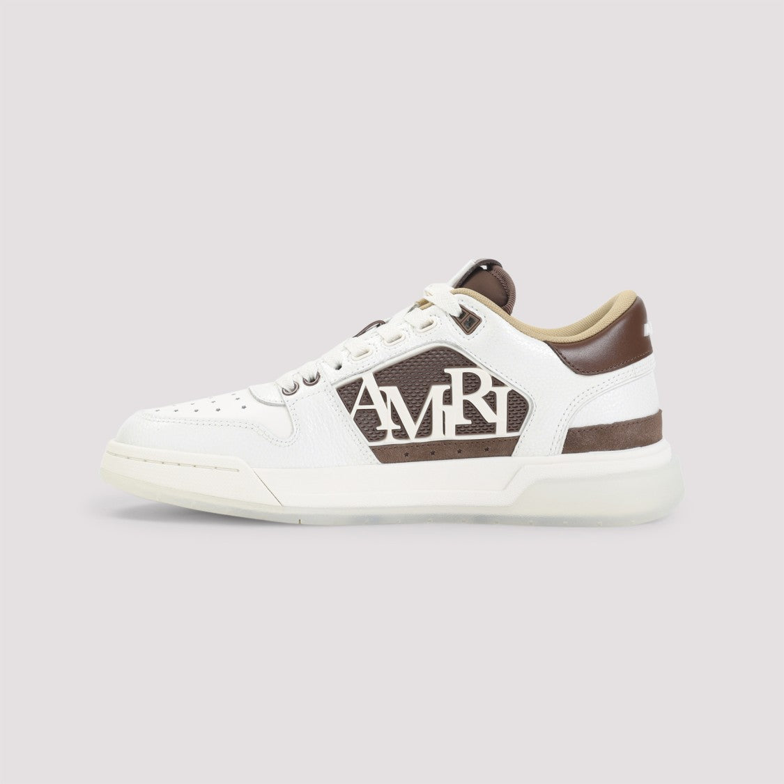 Amiri Leather Low-Top Sneakers With Perforated Detailing And Bold Accents
