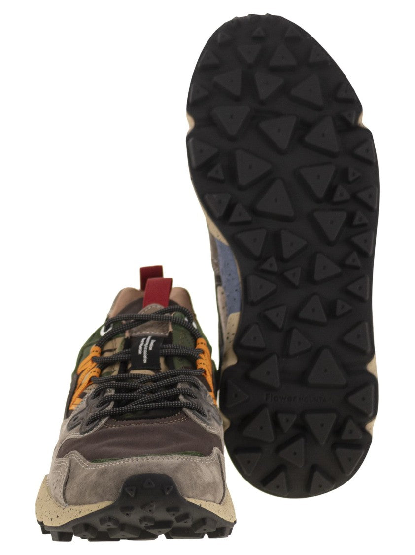 Flower Mountain Yamano 3 - Sneakers In Suede And Technical Fabric