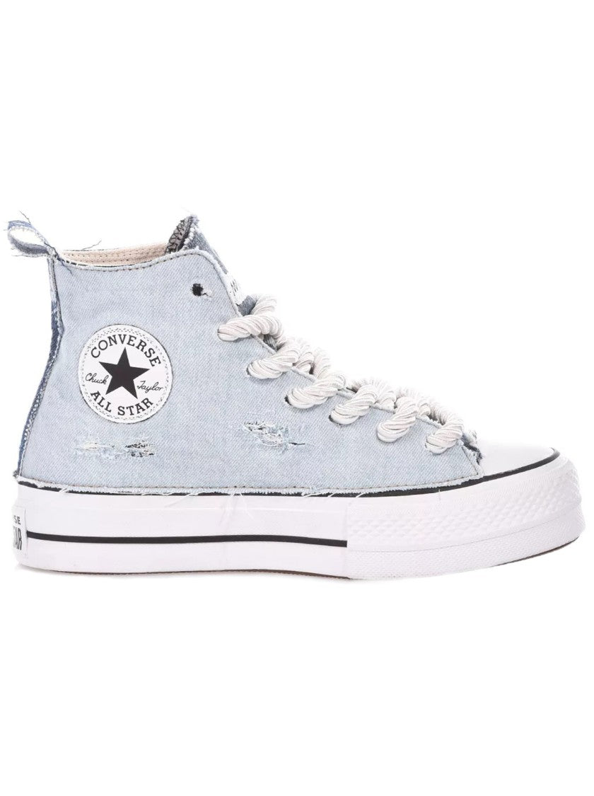 Converse Light Blue Platform Sneakers