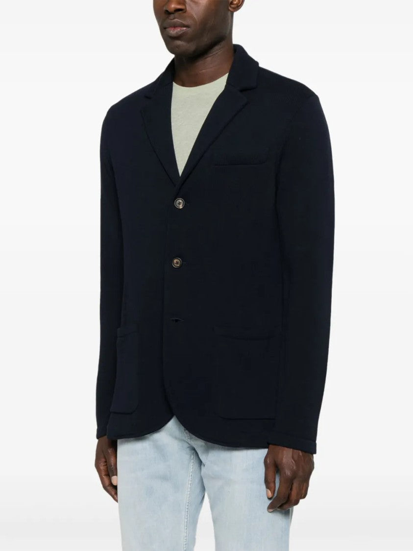Eleventy Single-Breasted Knitted Blazer