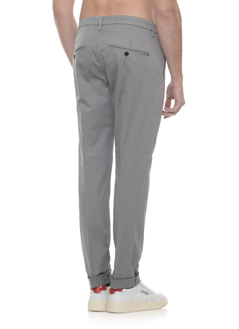 Dondup Grey Gaubert Cotton Chino Pants