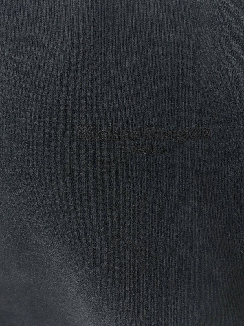 Maison Margiela Black Faded Effect Cotton Sweatshirt
