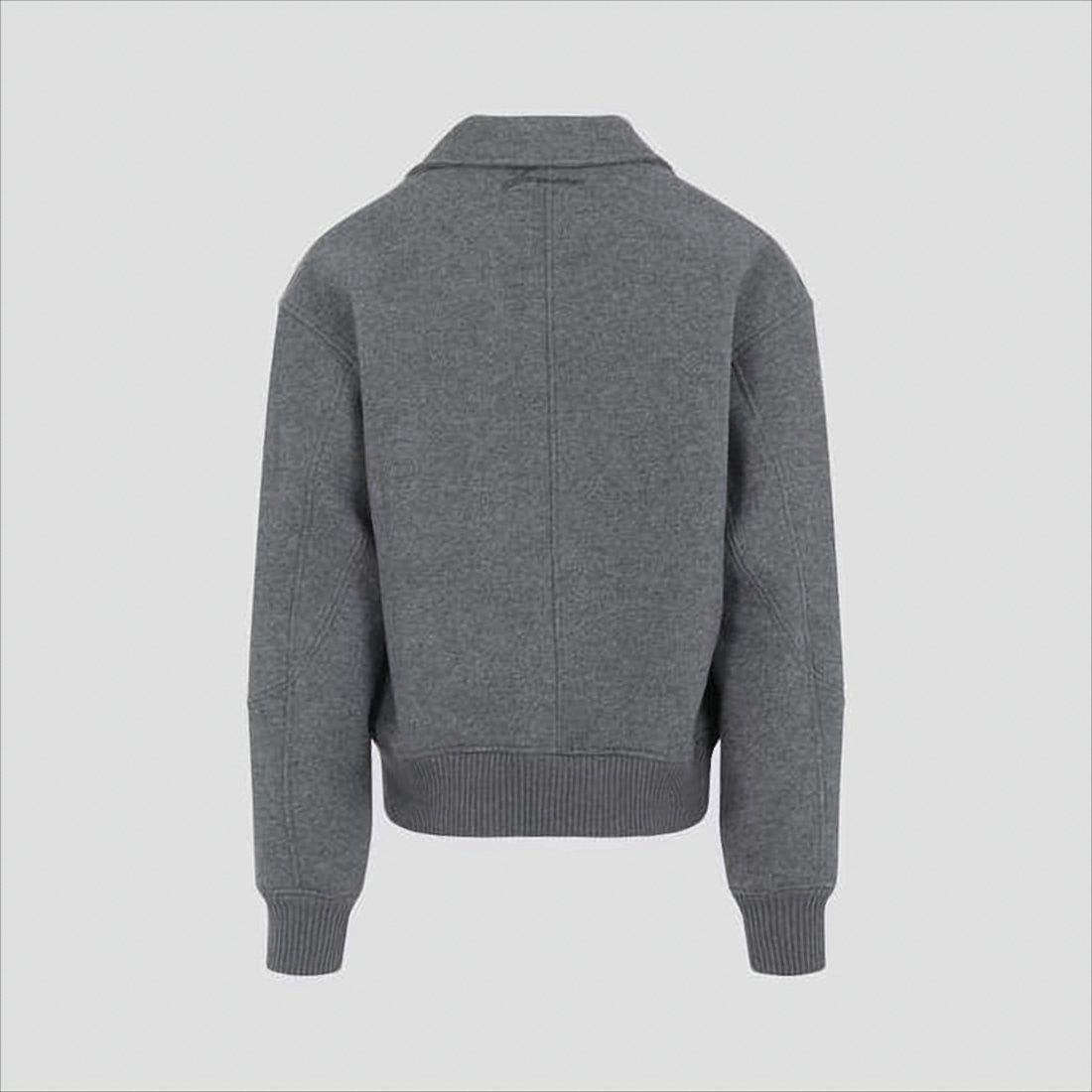 Jacquemus Button-Up Grey Wool Blend Jacket