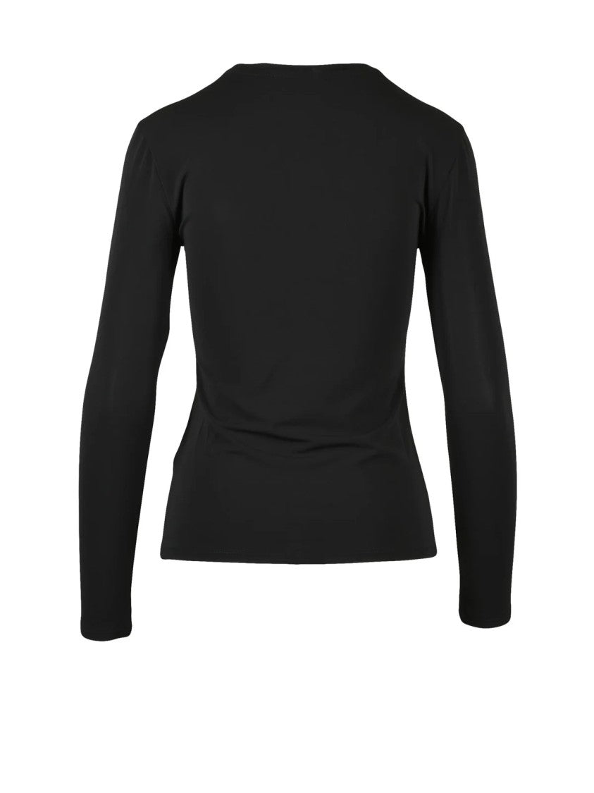 Max Mara Black Viscose-Blend Stretch T-Shirt