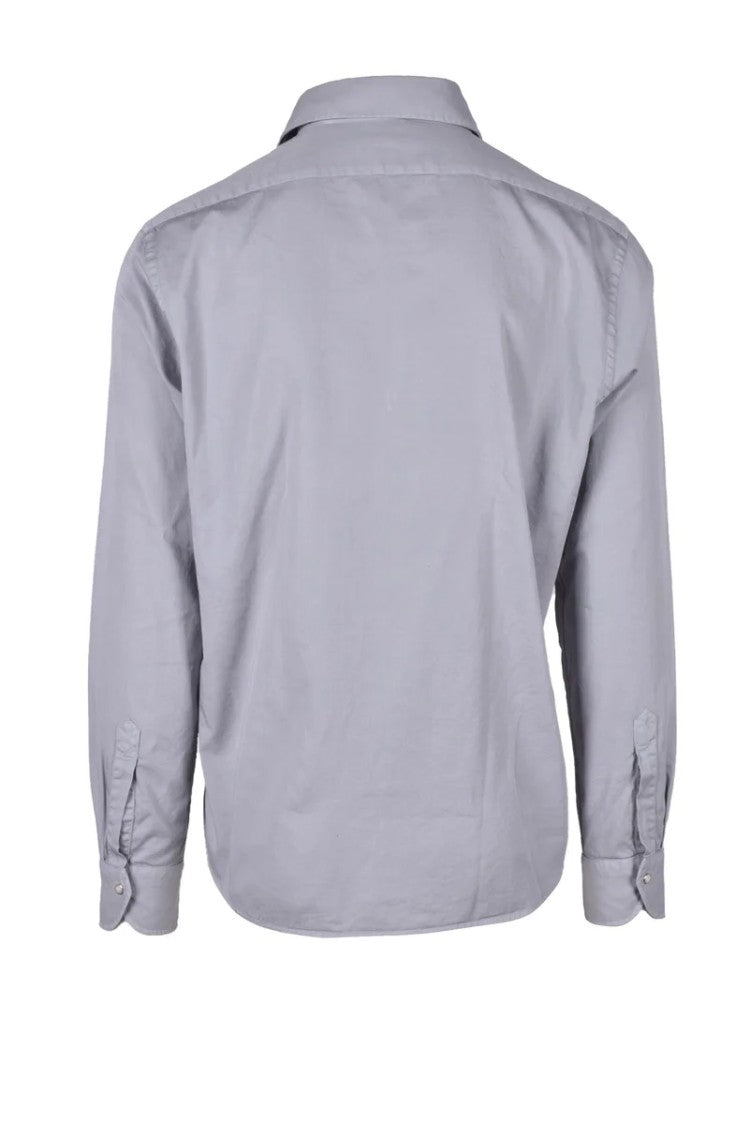 Baturo Grey Crewneck Cotton Shirt