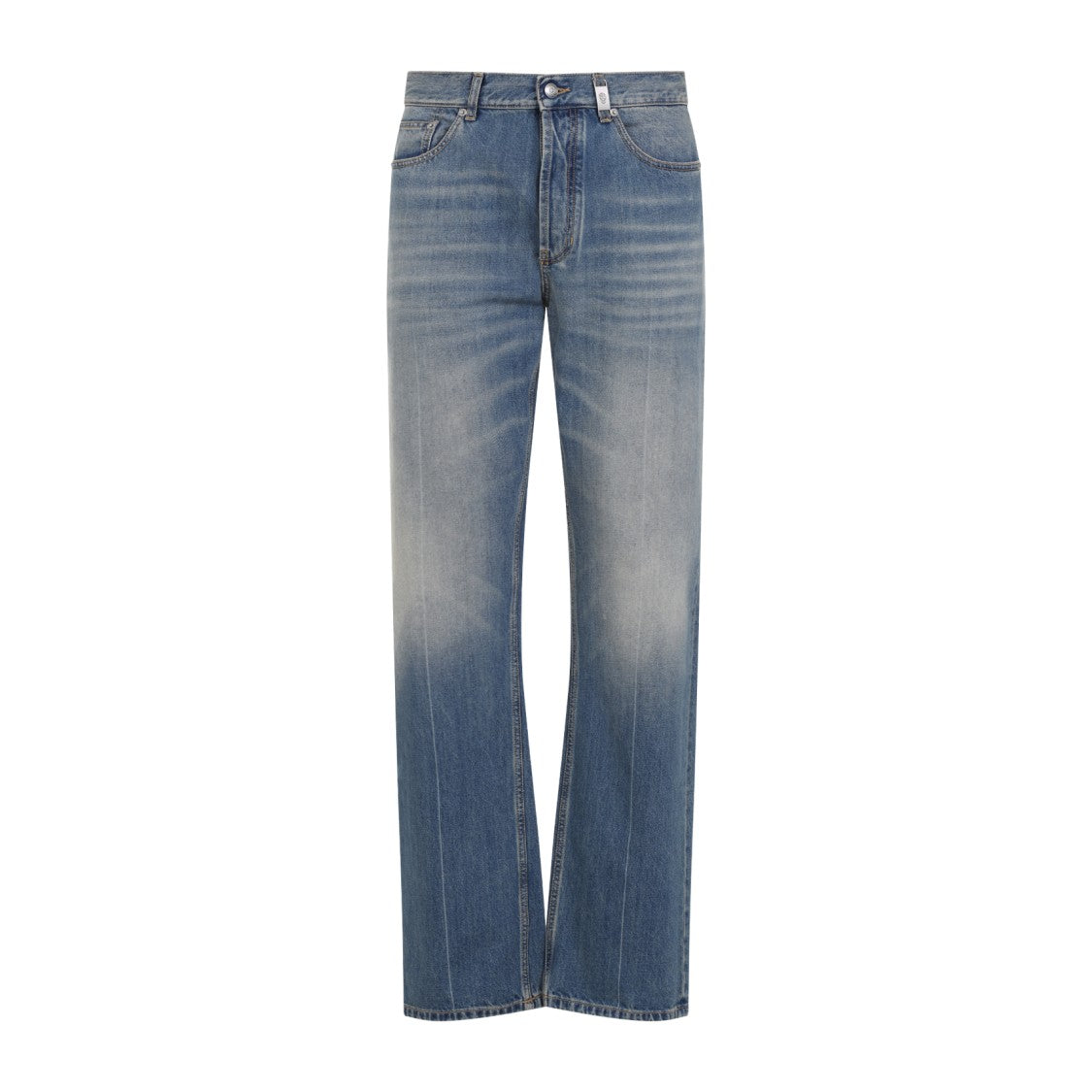 Alexander Mcqueen Blue Straight-Leg Denim Jeans