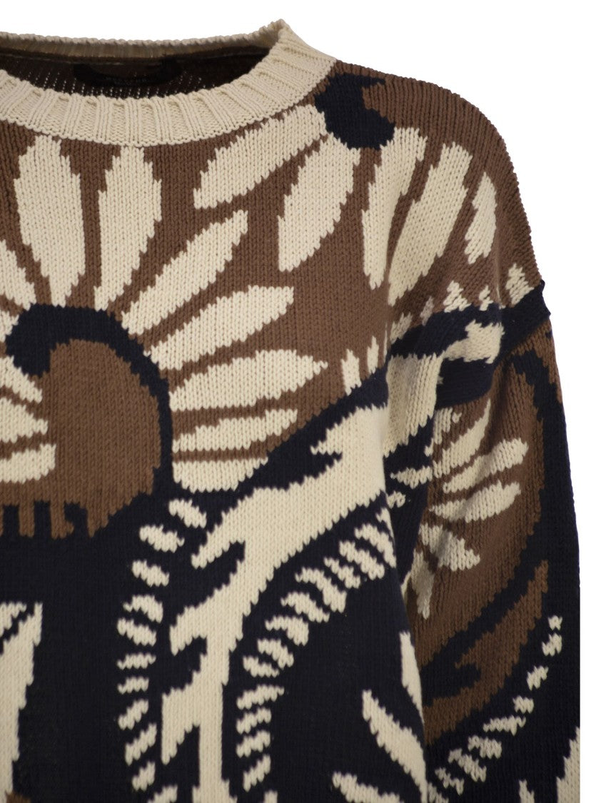 Max Mara Wkdcelebre - Patterned Cotton Crew Neck