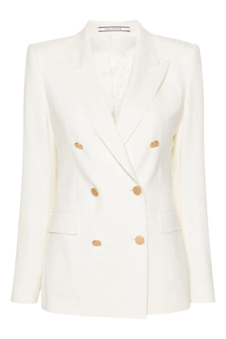 Tagliatore Double Breasted Cotton Blazer