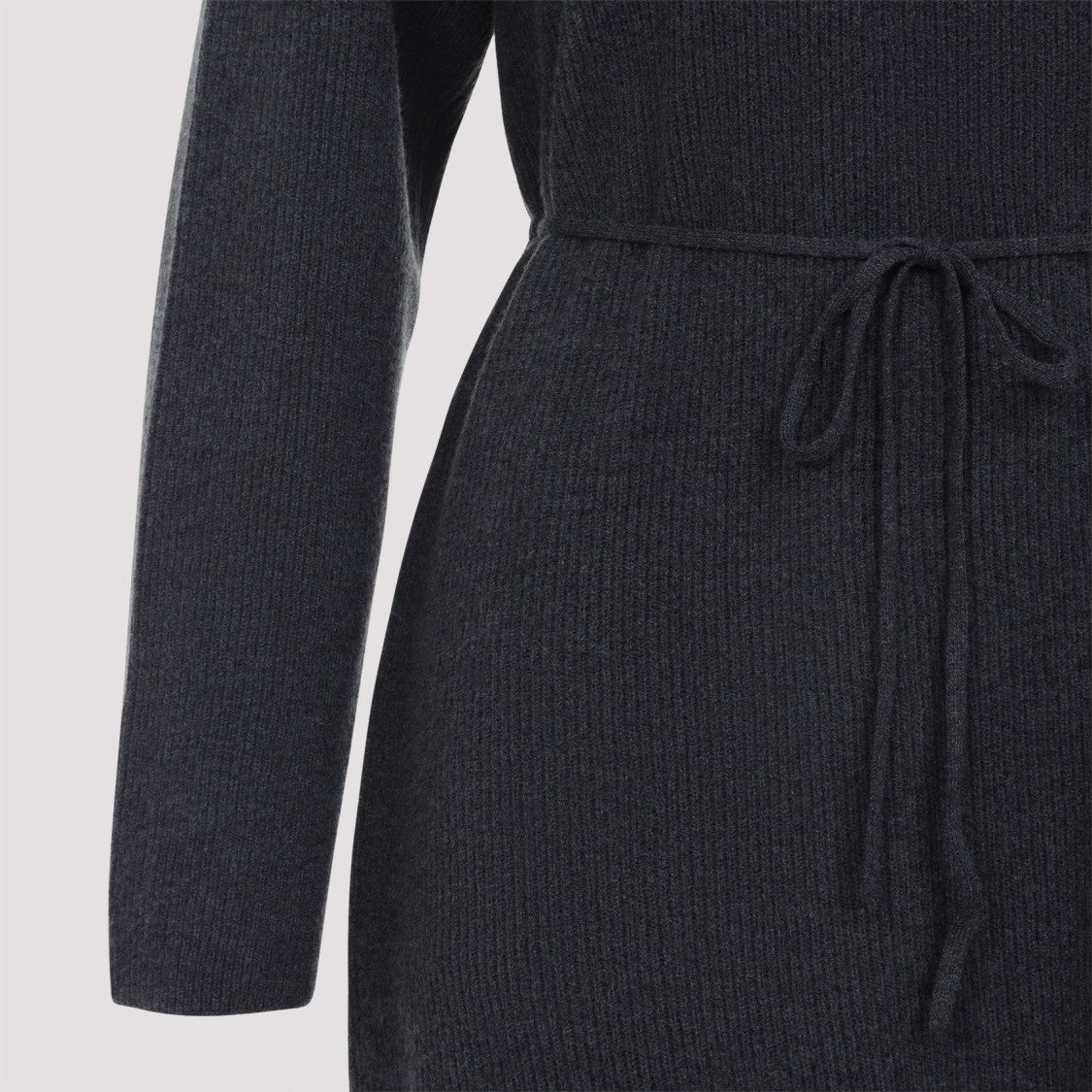 Fabiana Filippi Denim Grey Virgin Wool Hooded Dress