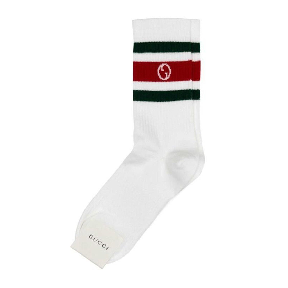 Gucci Interlocking G Pattern Socks With Contrasting Stripes