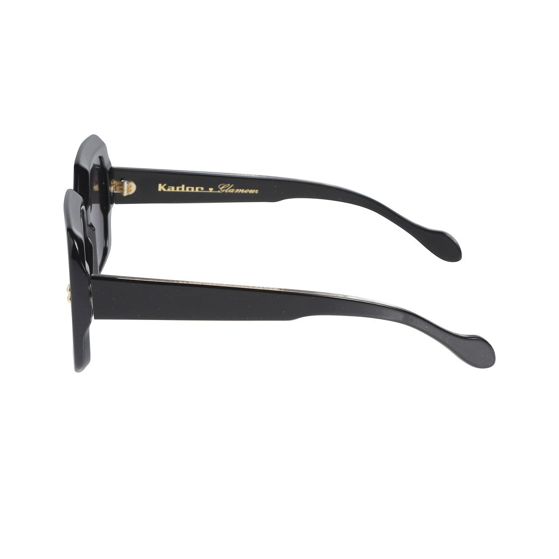 Kador Kate Glamour Oversized Square Frame Black Sunglasses