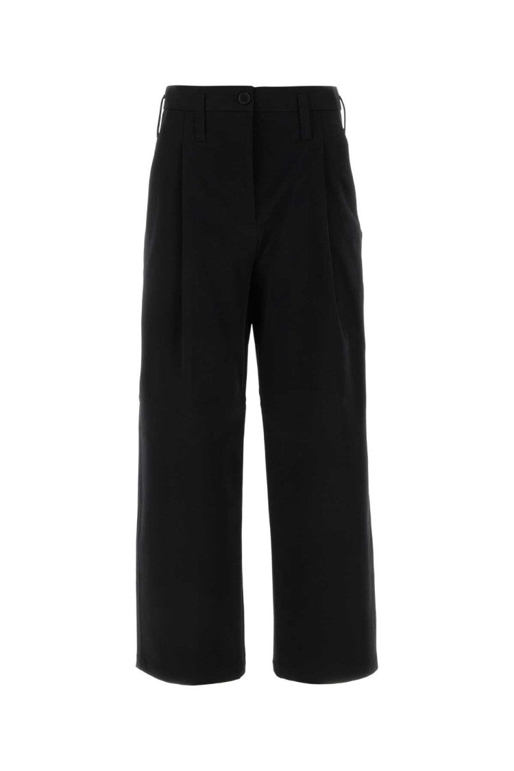 Philosophy Di Lorenzo Serafini Black Stretch Cotton Wide-Leg Pant