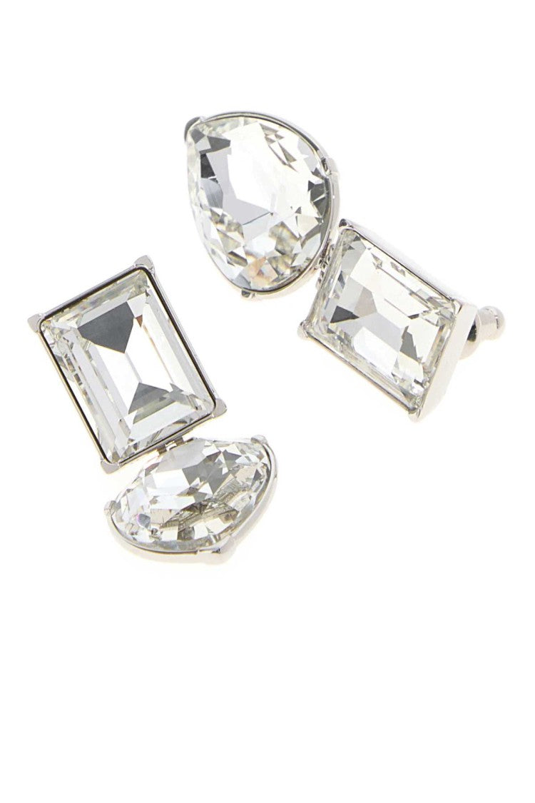 Alexander Mcqueen Silver Metal Cocktail Earrings