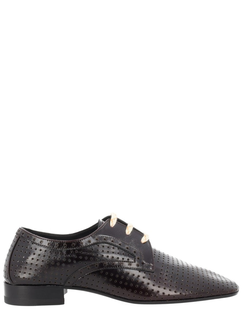 Dries Van Noten Pointed Toe Perforated Laces Loafers
