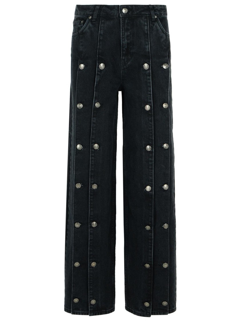 Rotate Dizie' Black Cotton Blend Jeans