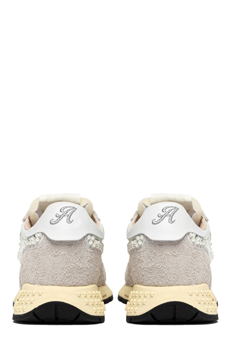 Autry Reelwind Suede Mesh Beaded Sneakers