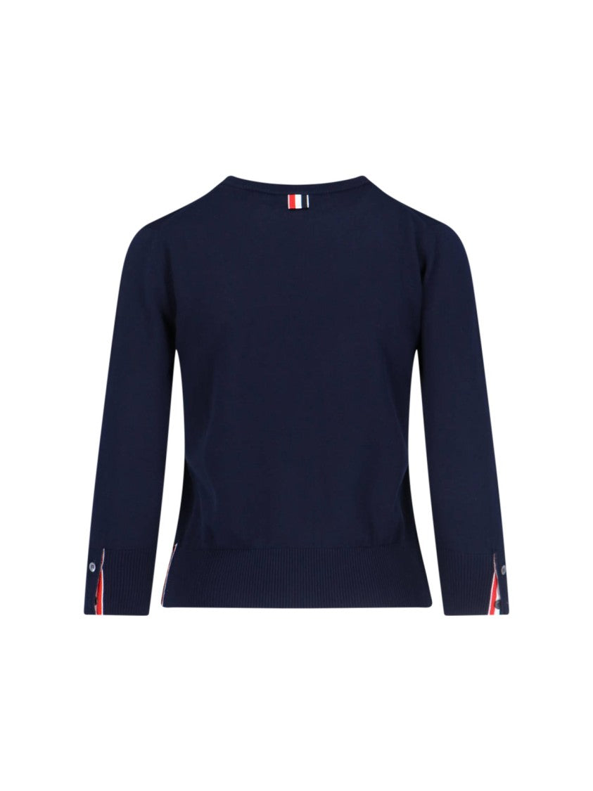 Thom Browne Logo Sweatshirt – Navy Blue
