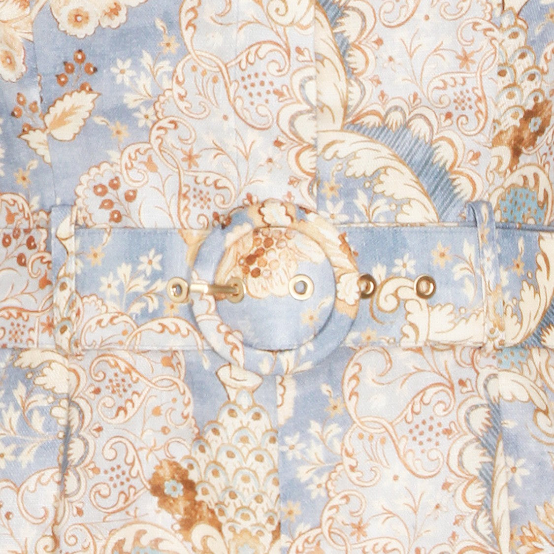 Zimmermann Damask Denim Linen Jumpsuit