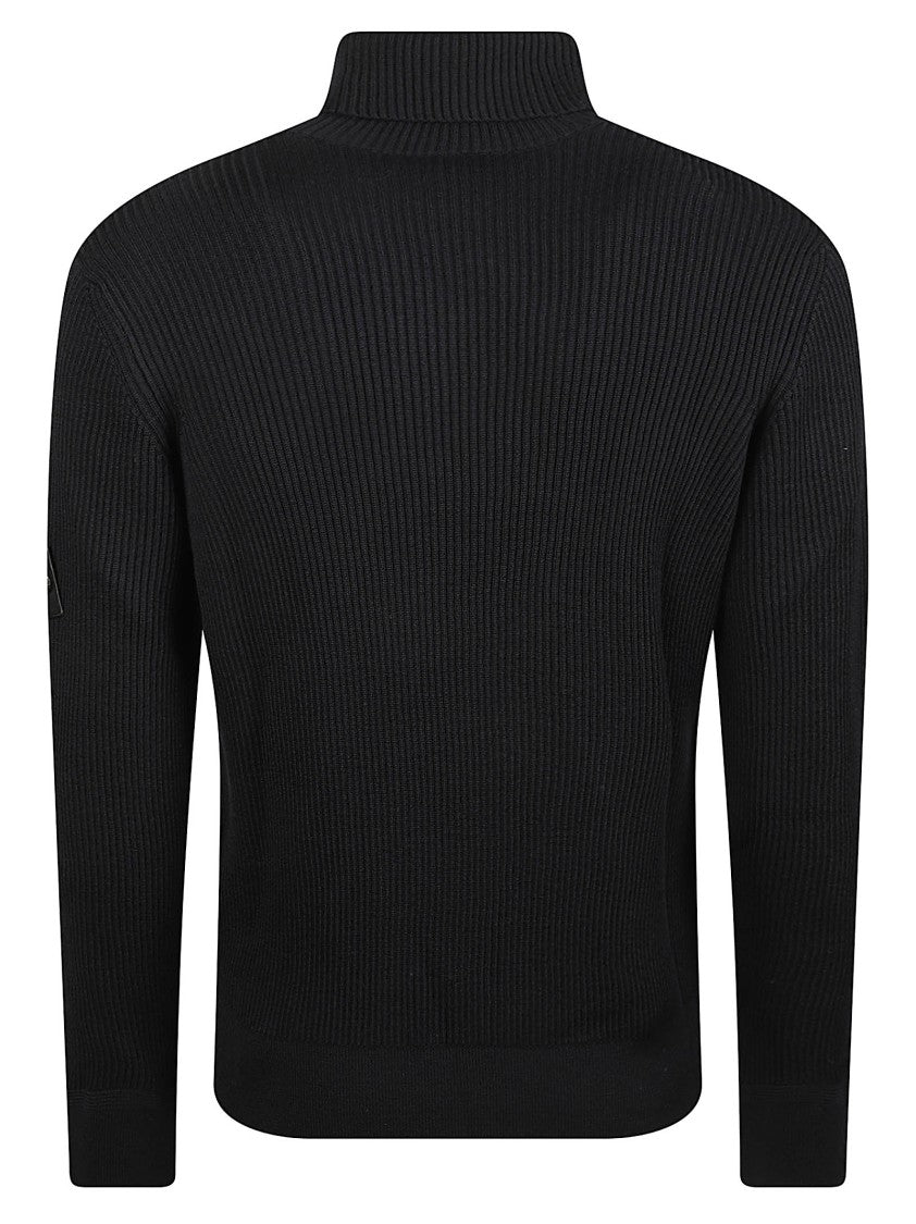 Stone Island Rws Ribbed Virgin Wool Turtleneck Sweater