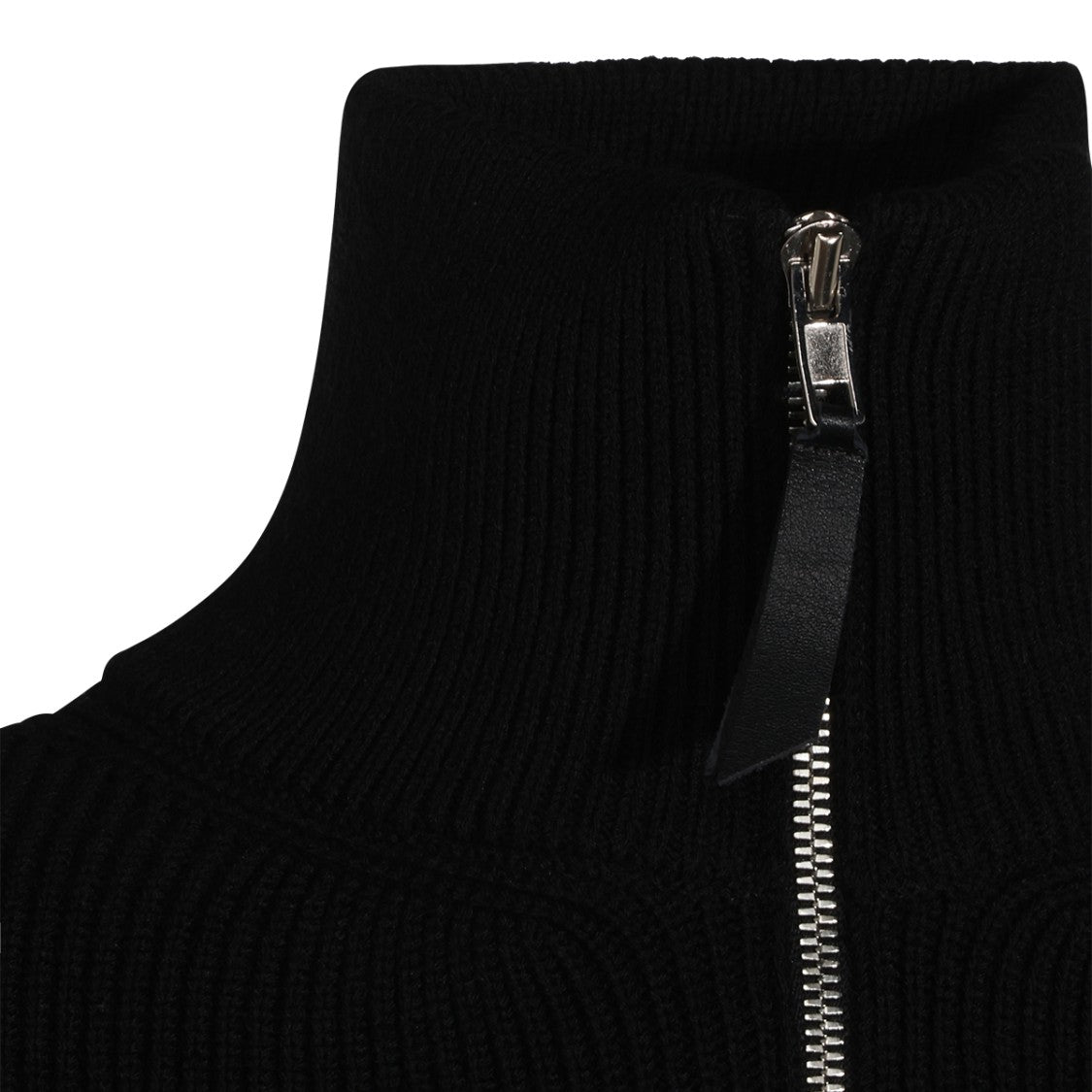 Maison Margiela Ribbed Knit Sweater With High Collar