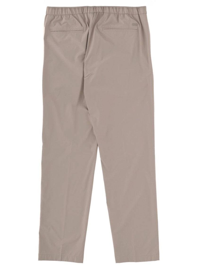 Herno Neutrals Drawstring Elastic Waistband Polyamide Straight-Leg Pants
