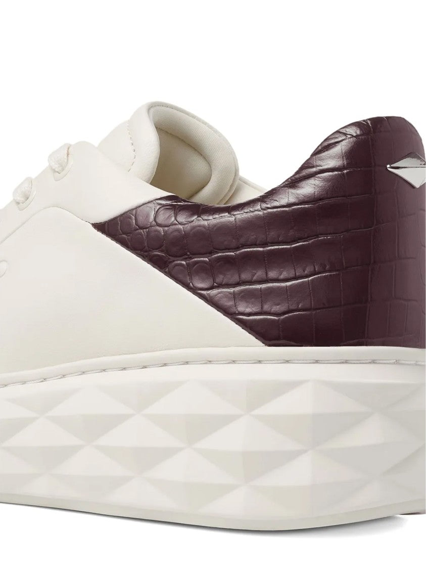 Jimmy Choo White Diamond Sculptural Nappa Sneakers