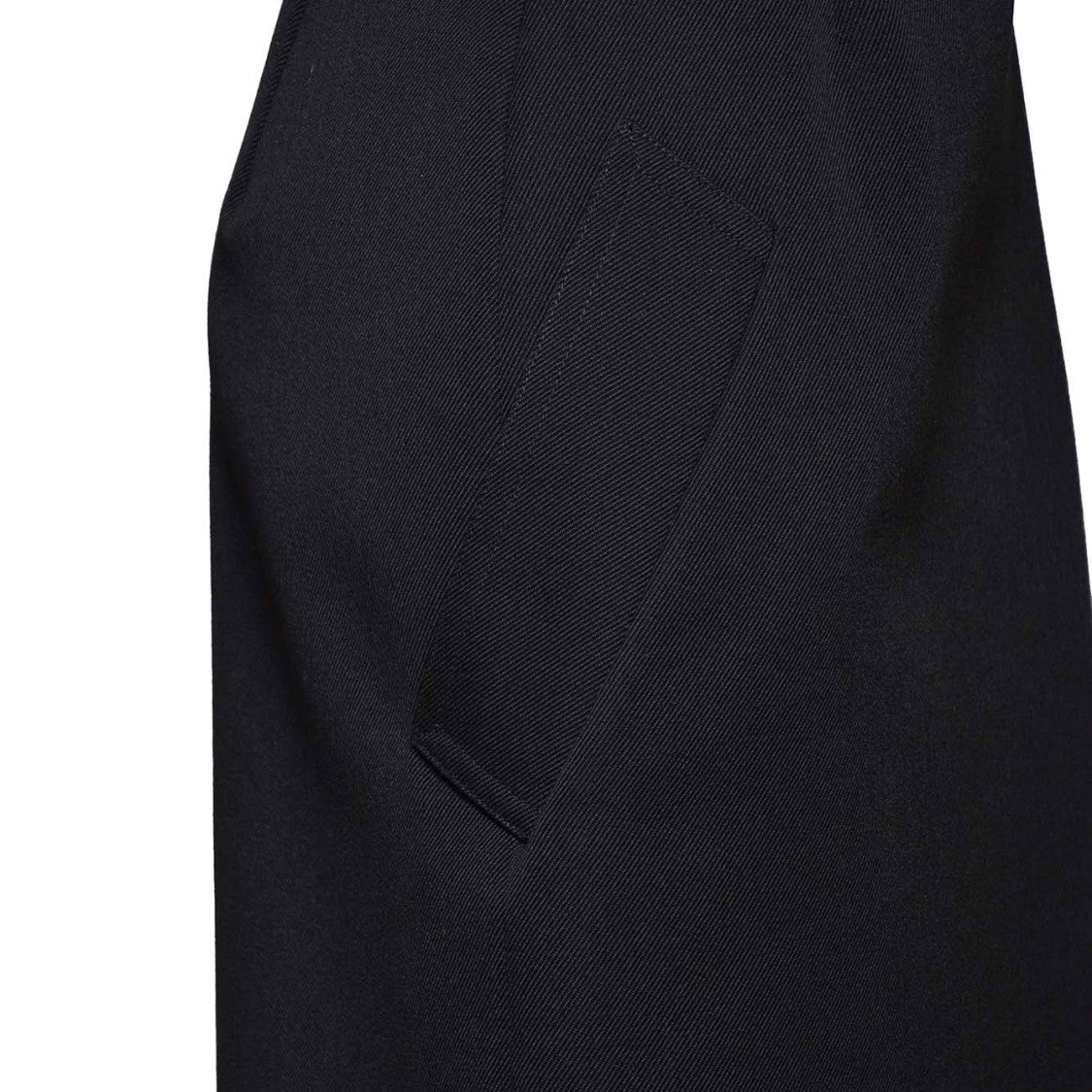 Maison Margiela Black Wool Midi Skirt