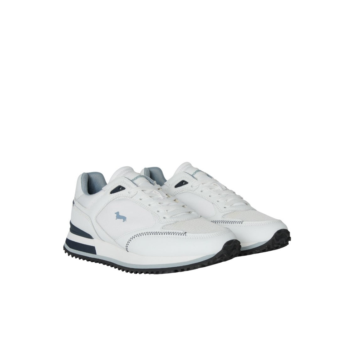 Harmont & Blaine Sporty White Sneakers With Contrasting Grey Accents
