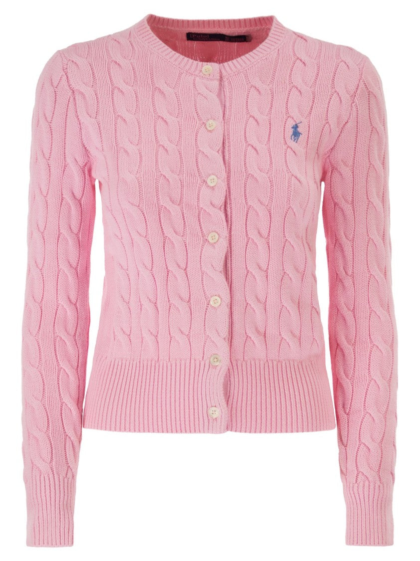 Polo Ralph Lauren Cable Knit Cotton Crew Neck Cardigan