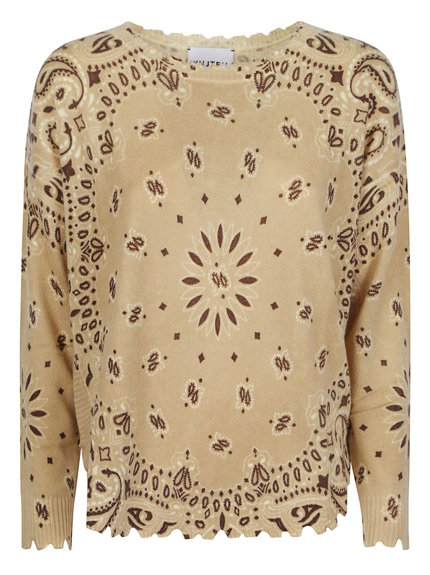 Kujten Mela Abba Bandana Bico Floral Cashmere Sweater