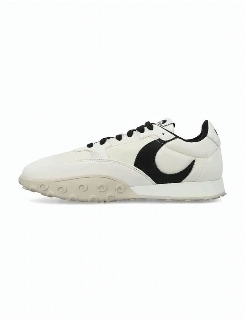 Marine Serre Calf Leather Sneakers With Crescent Accent