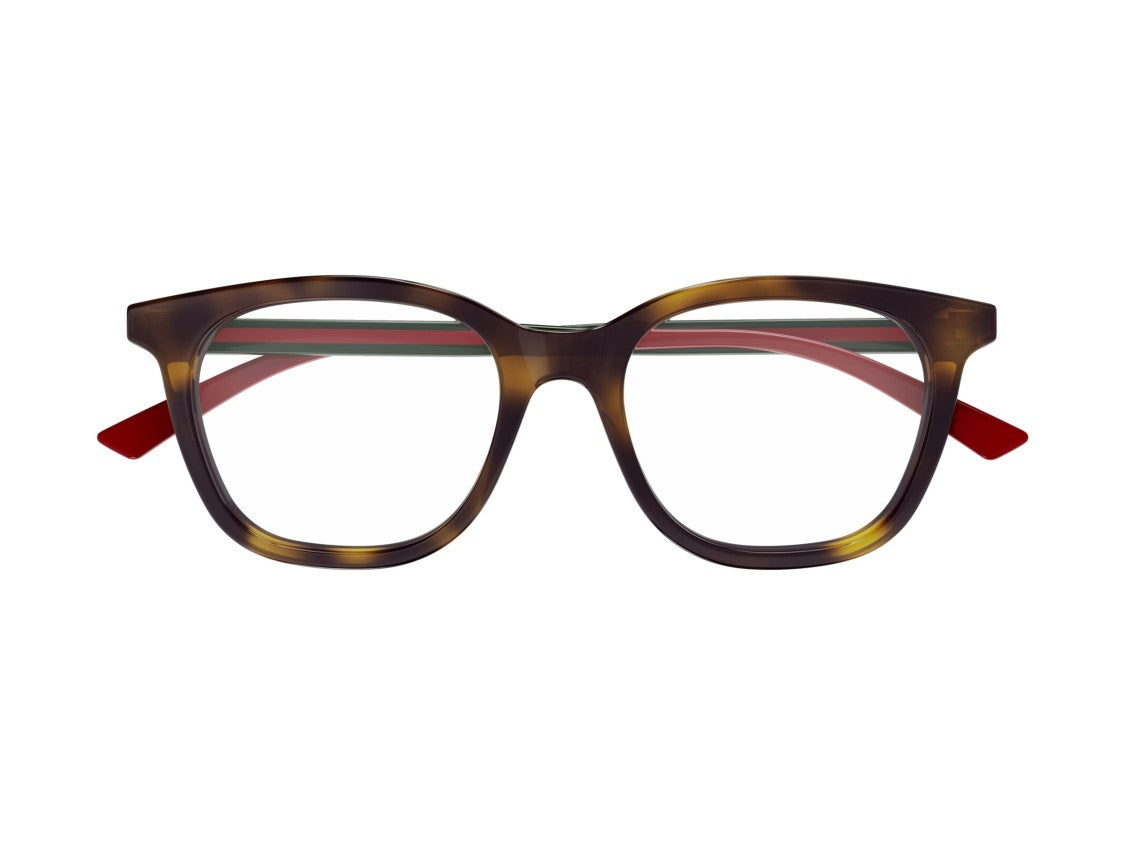 Gucci Gg1864o Striped Tortoiseshell Oversized Square Eyeglasses
