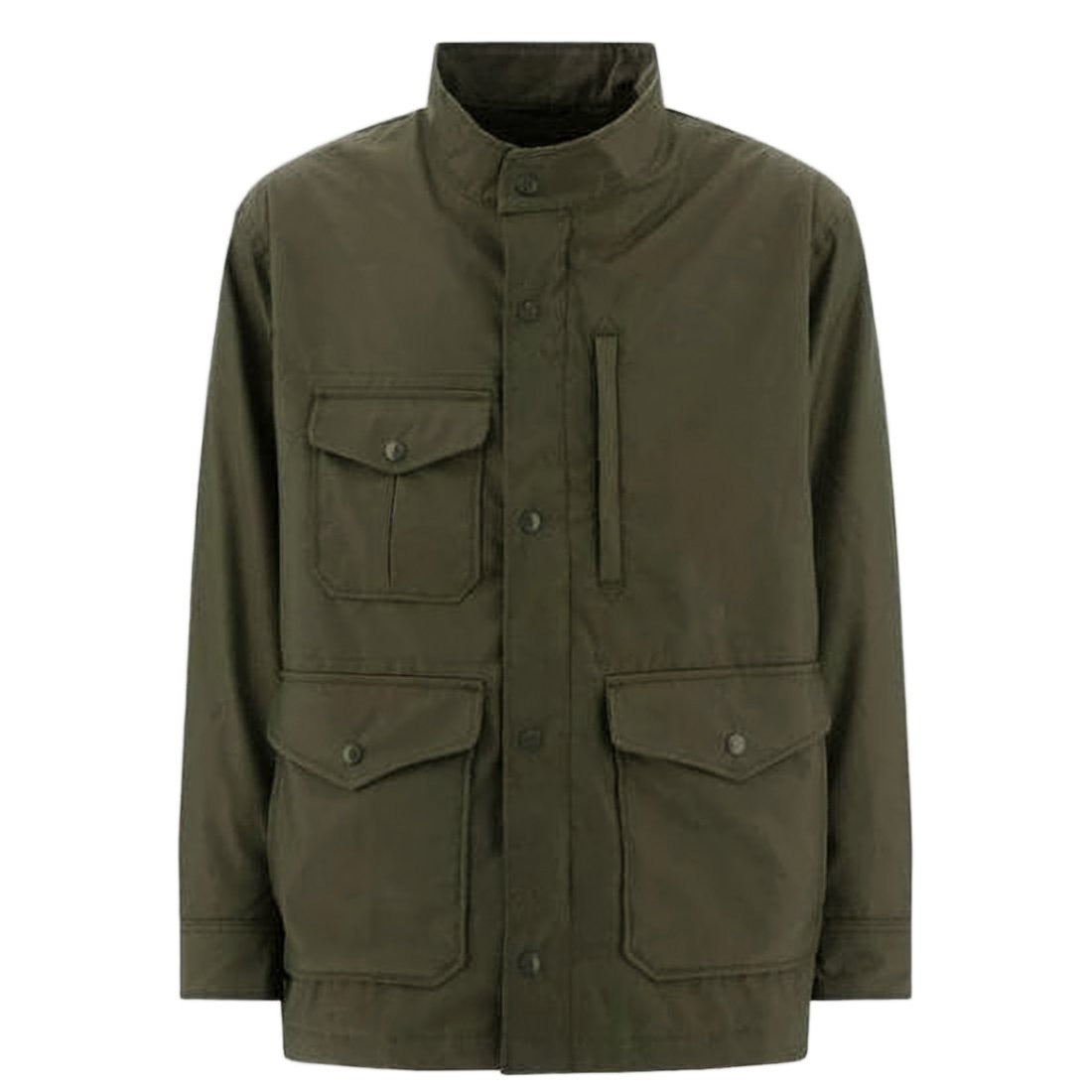 Engineered Garments Utility-Focused Jacket With High Collar And Concealed Placket