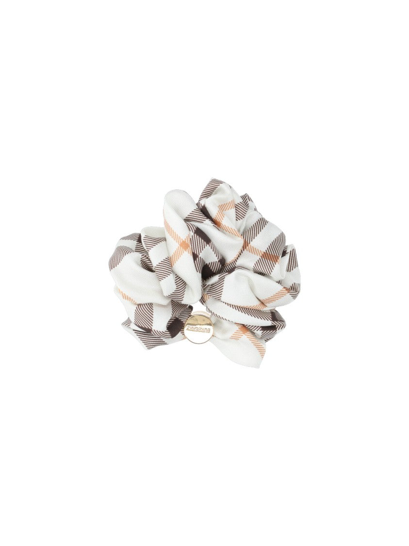 Burberry "Check" Scrunchie – Cream